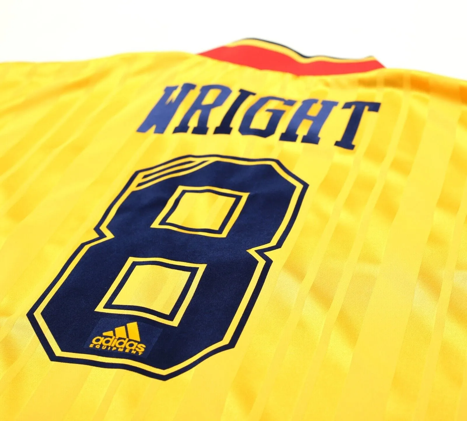 1993/94 WRIGHT #8 Arsenal Retro adidas Equipment Away Football Shirt (M/L)