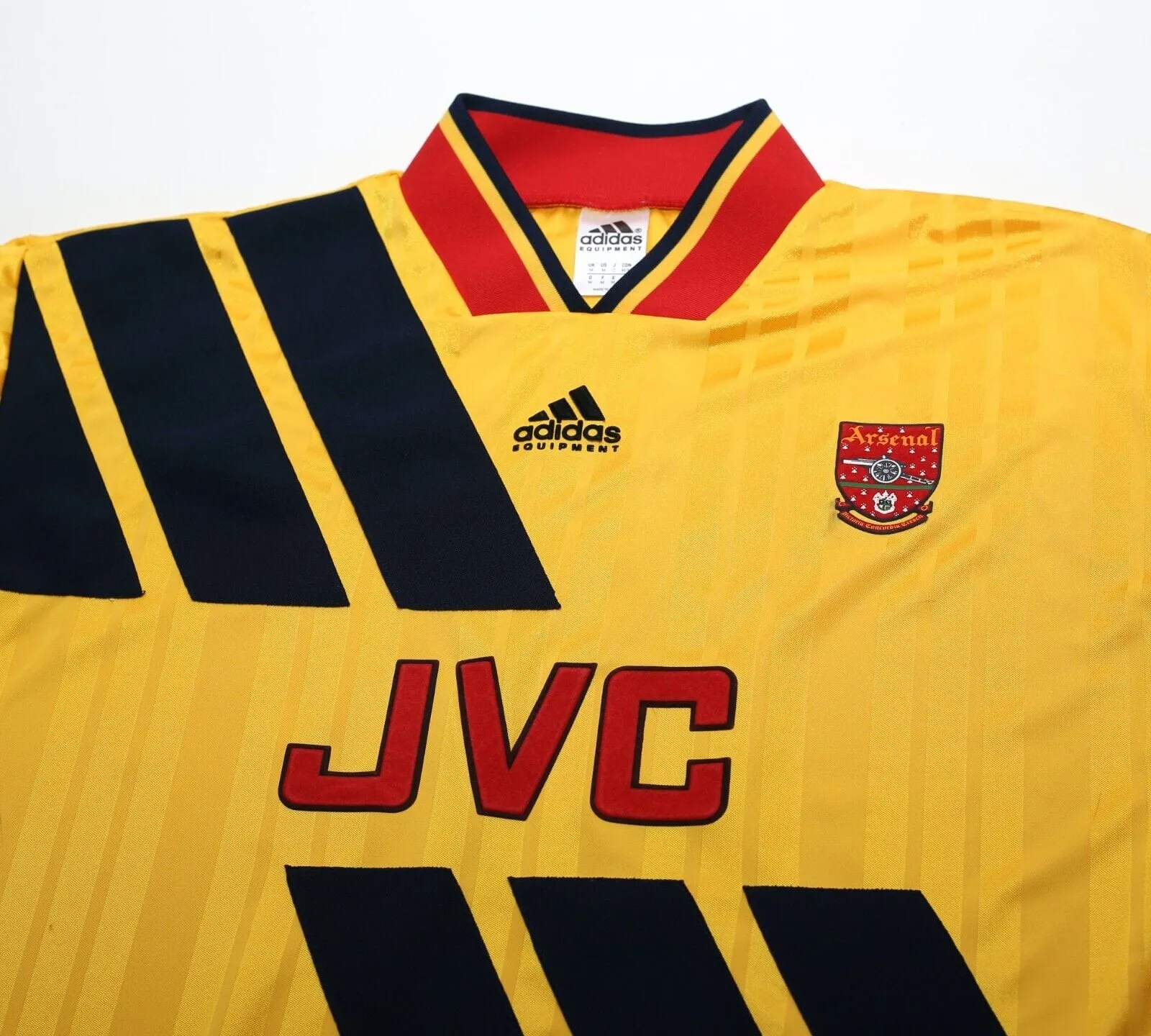 1993/94 WRIGHT #8 Arsenal Retro adidas Equipment Away Football Shirt (M/L)