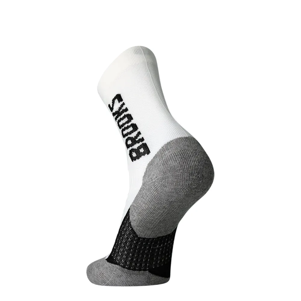 Brooks Ghost Crew Running Socks in White