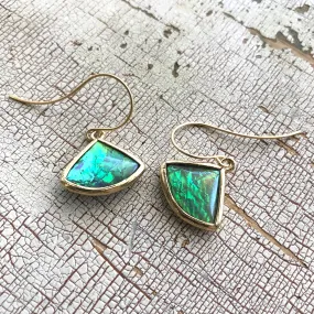 Butterfly Wing Aurora Borealis 'Mermaid Tears' Drop Earrings