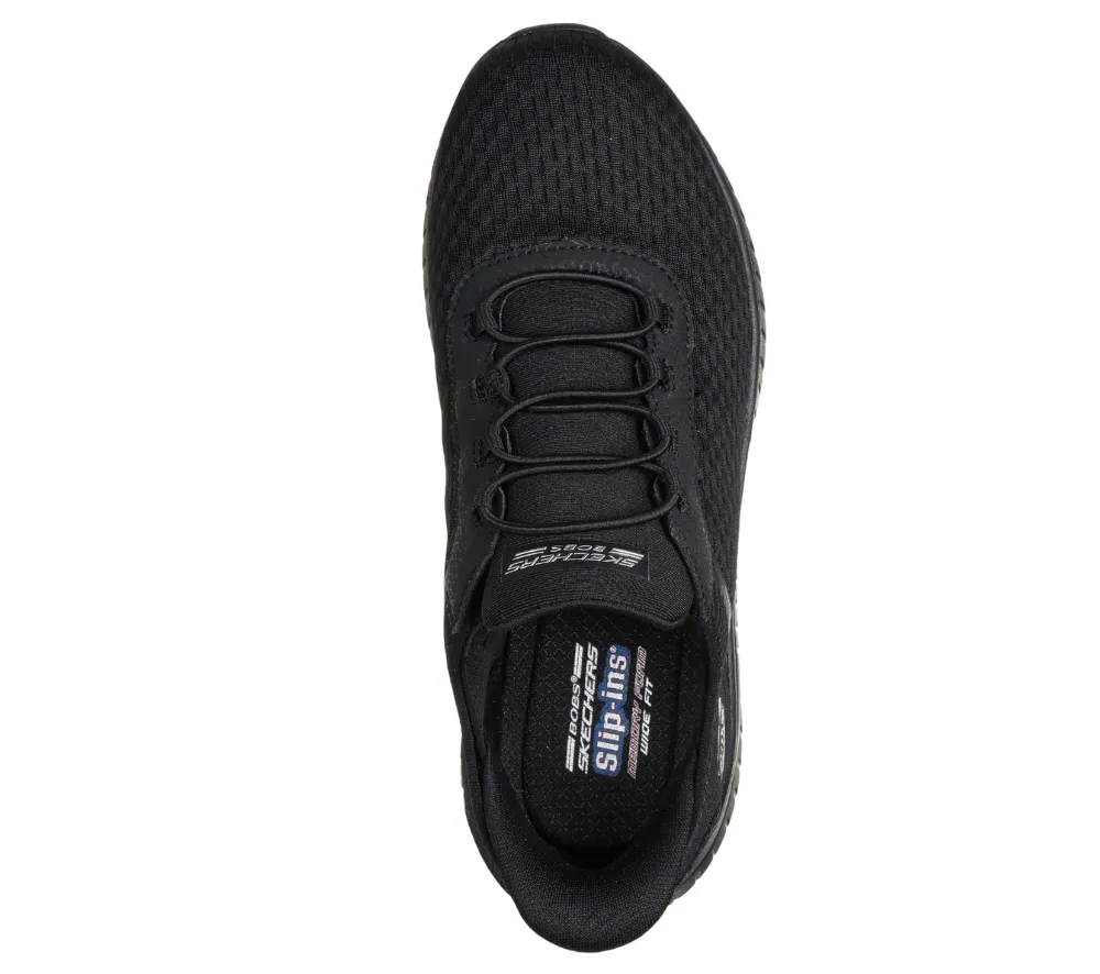 Pantofi sport, dama, SKECHERS BOBS SQUAD CHAOS-IN COLOR SLIP-INS 117504-BBK negru, textil