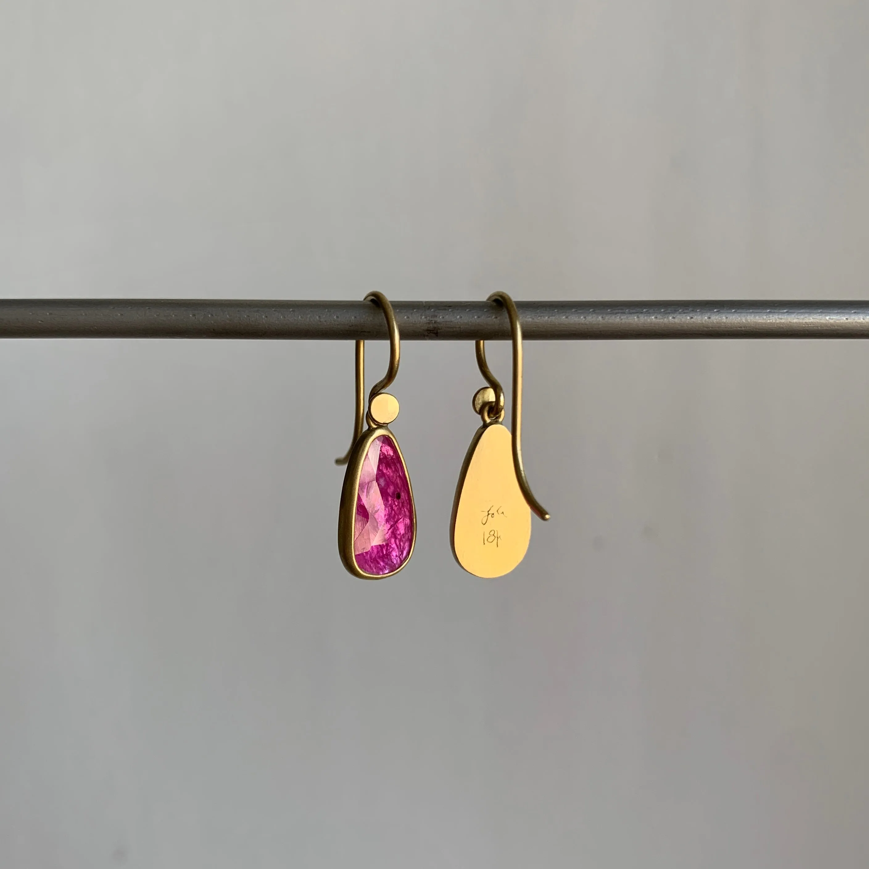 Ruby Droplet Earrings