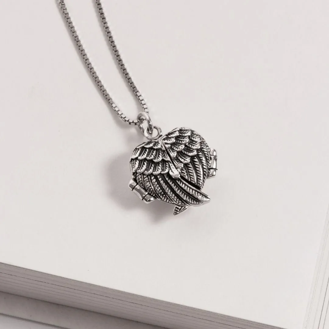 Sterling Silver Angel Wing Locket