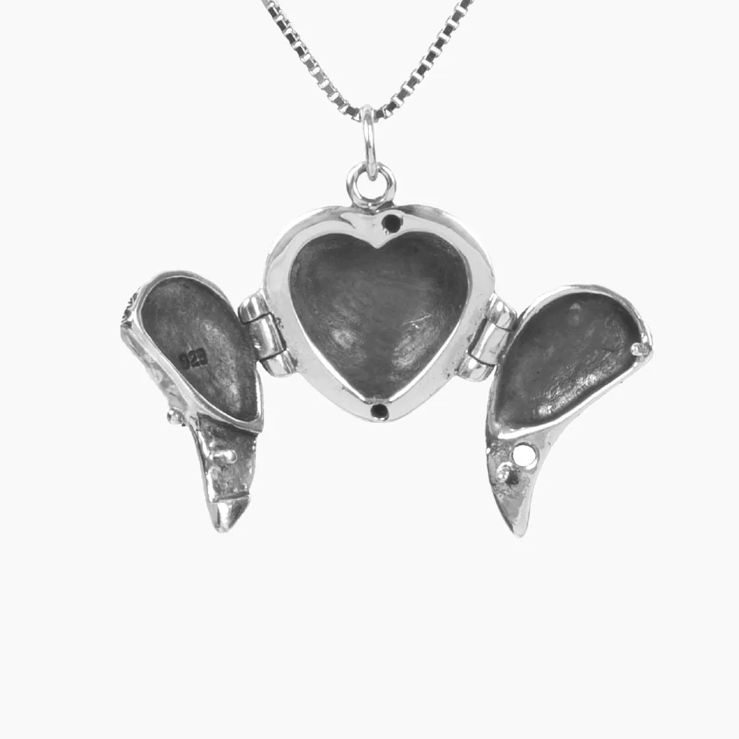 Sterling Silver Angel Wing Locket